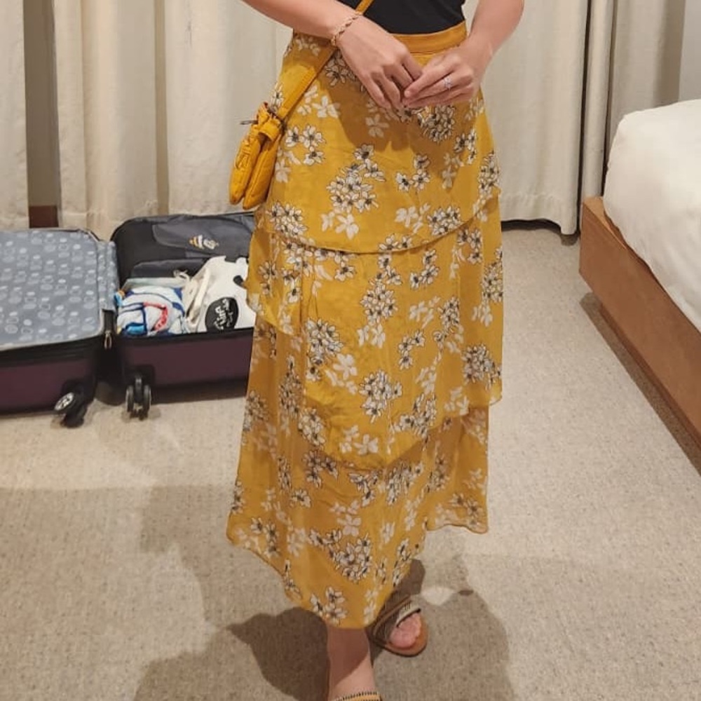 Floral Yellow Skirt